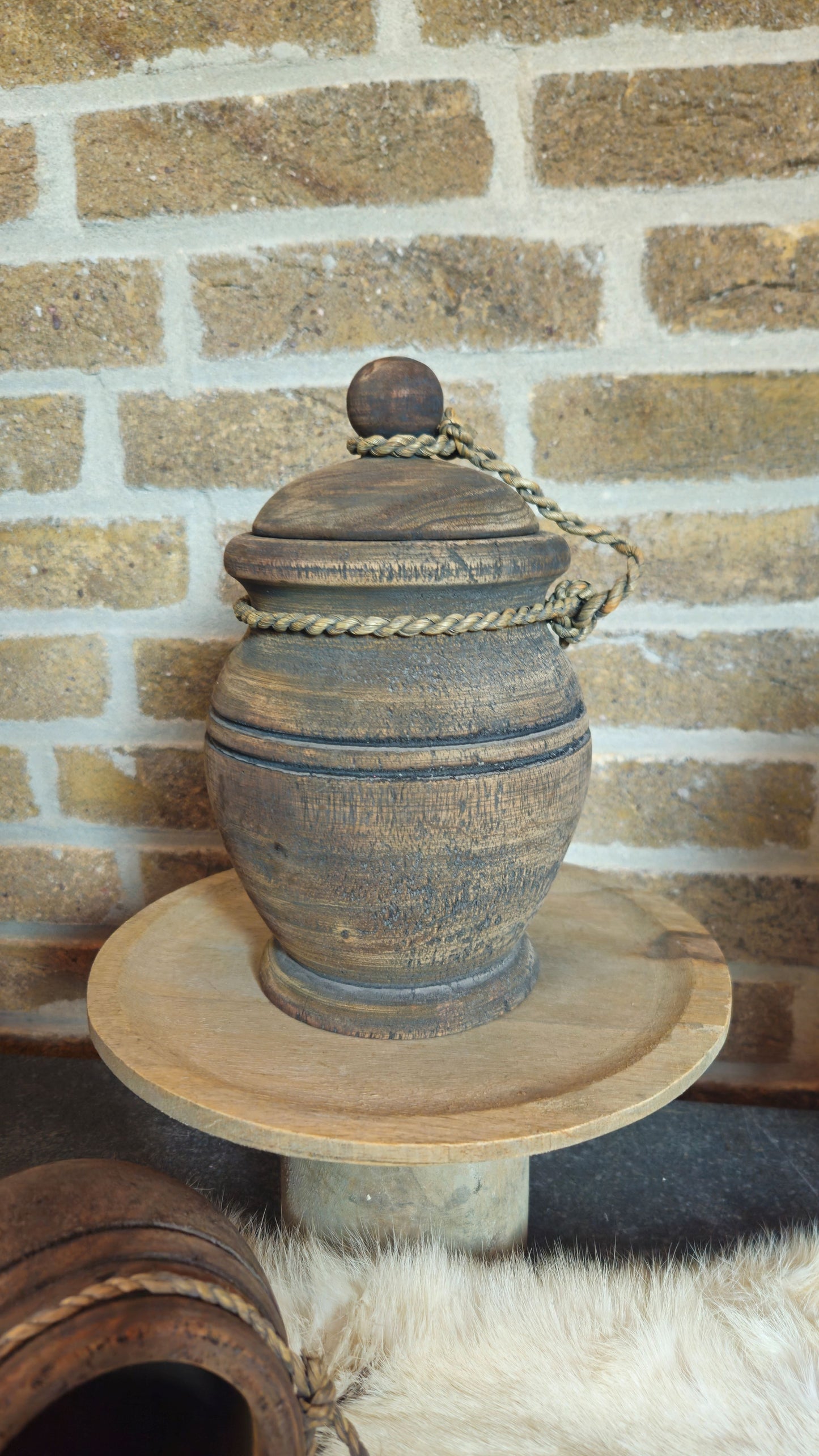 Houten potten met deksel O zo sfeervol