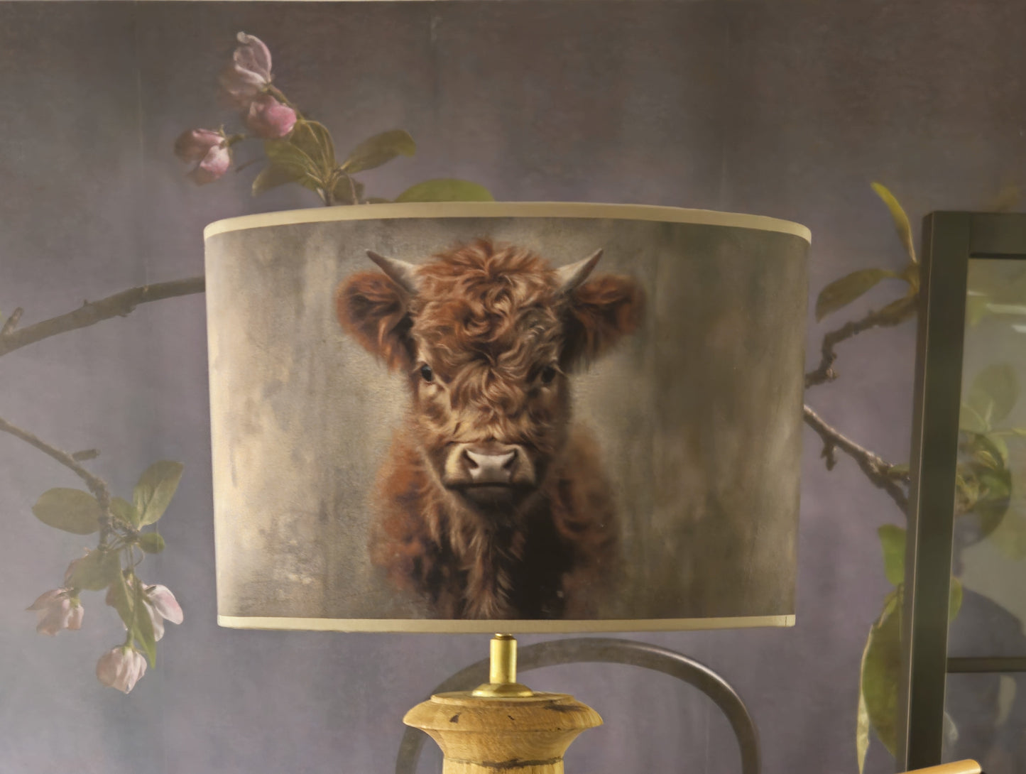 Lampenkap met Schotse Hooglander