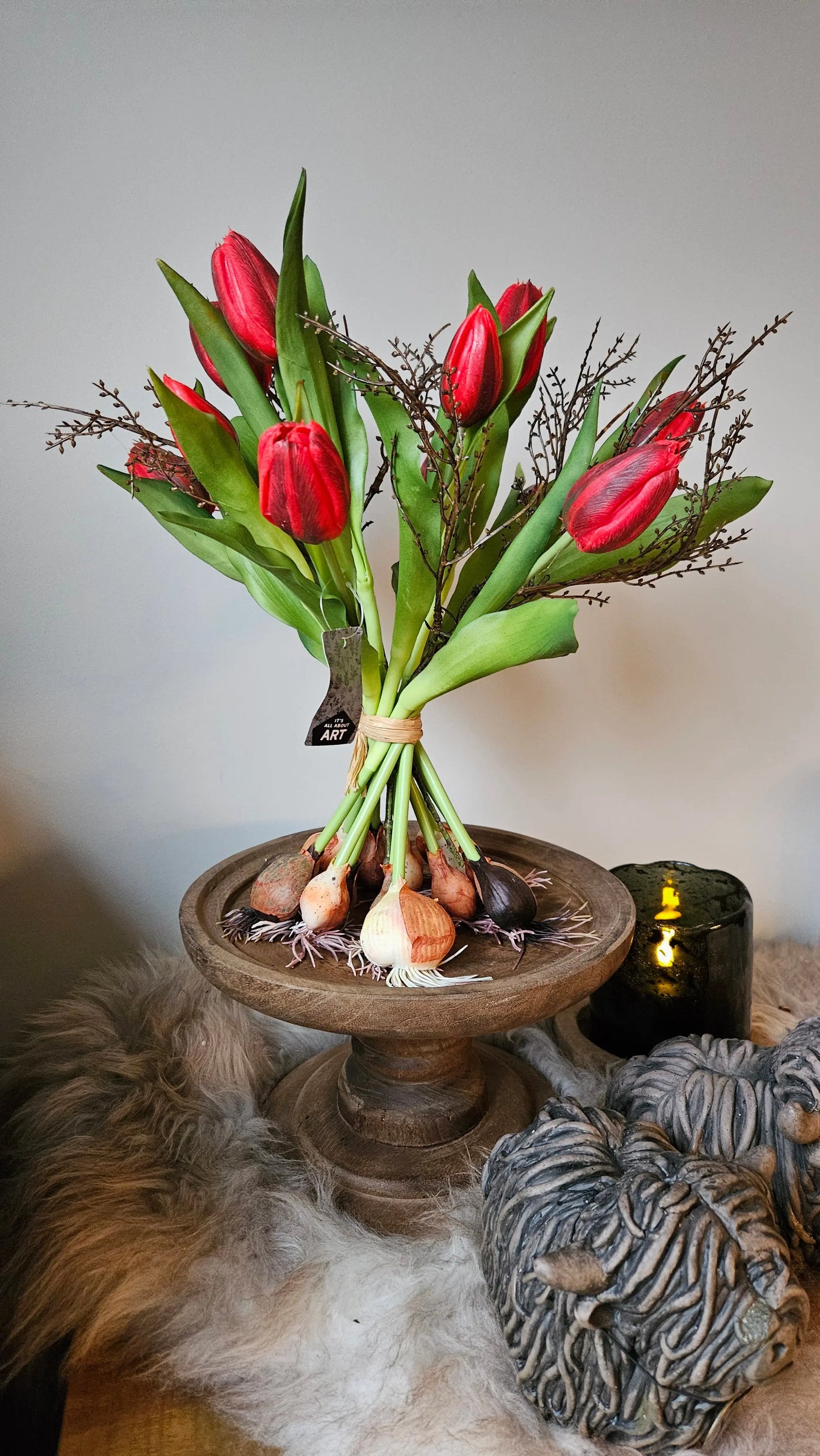 Tulpen Schoof real touch Red O zo sfeervol