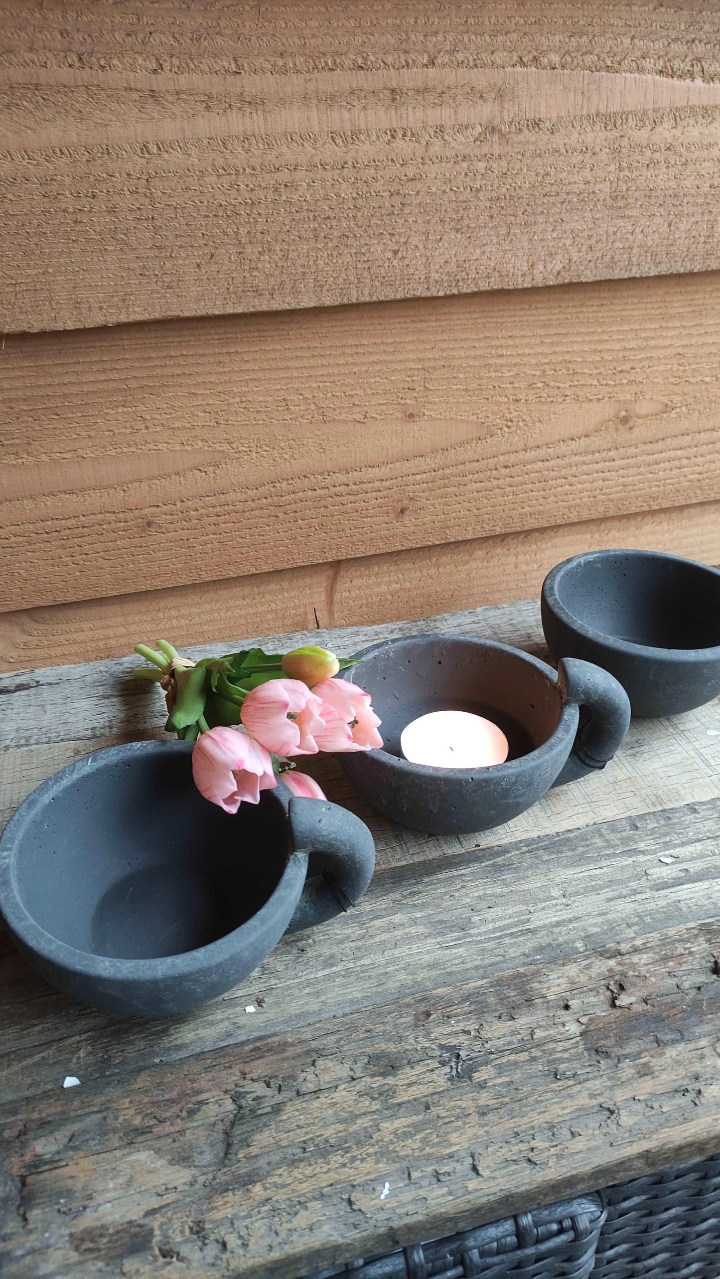 Brynxz Tealightcup Idylle L – Aardewerk Kandelaar | Brynxzonline.nl