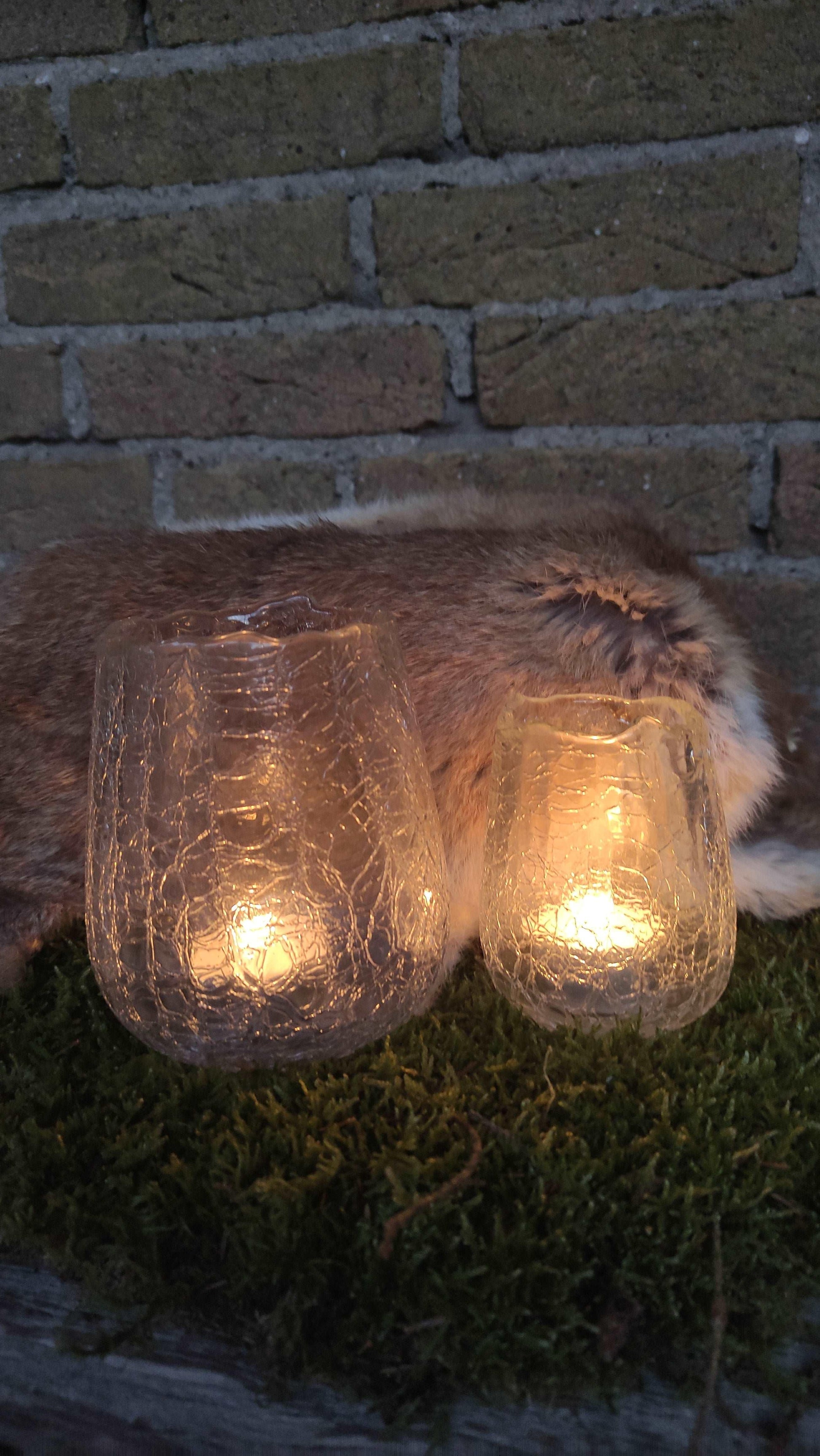 Brynxz Tealight atmosphere basic Carved Clear Set van 2 - Brynxz Online By O zo sfeervol