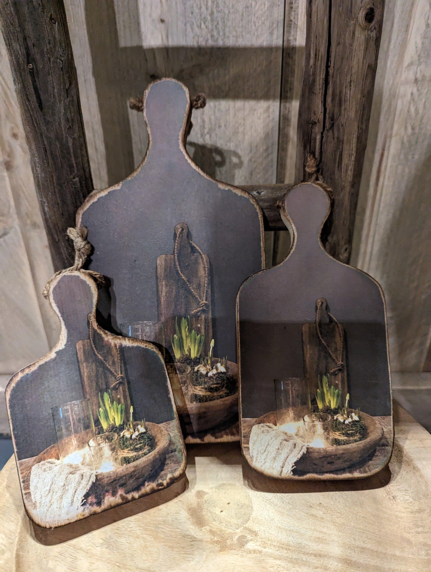 Houten bordjes - O zo sfeervol