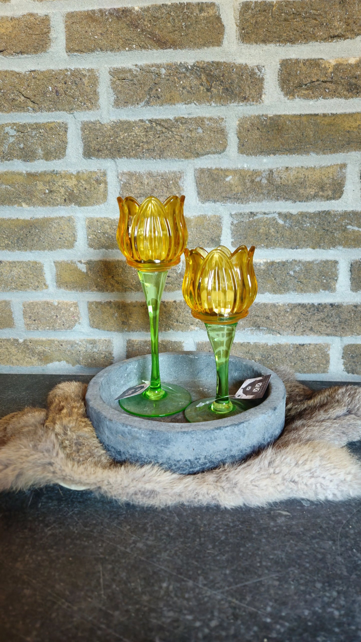 tulpen glaasjes geel