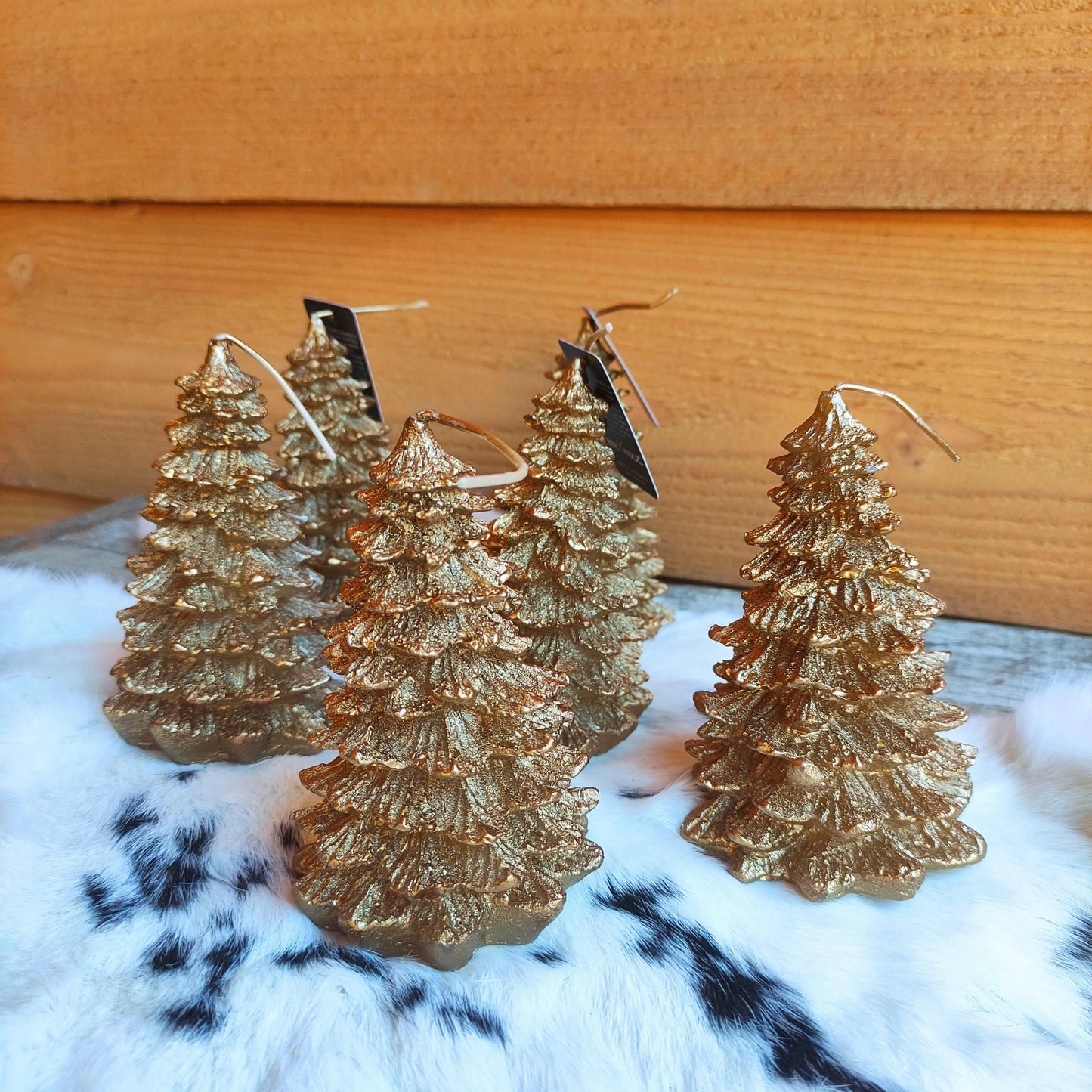 Brynxz Candle X-Tree Gold S close-up – Sfeerkaars Kerstdecoratie | Brynxzonline.nl