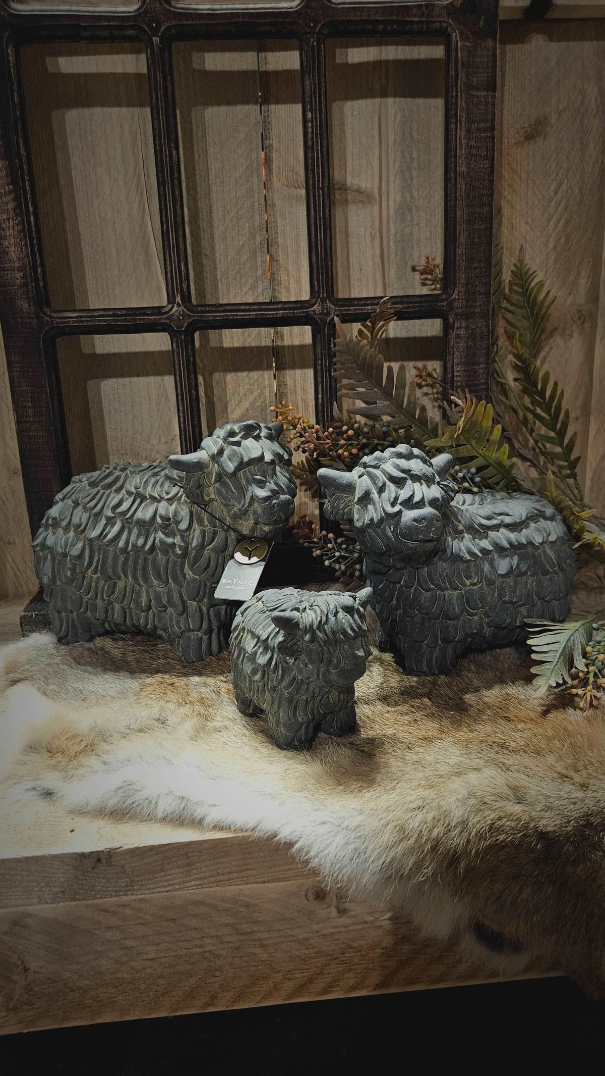 Brynxz Schotse Hooglanders Familie – Landelijke Keramiek Decoratie | Brynxzonline.nl