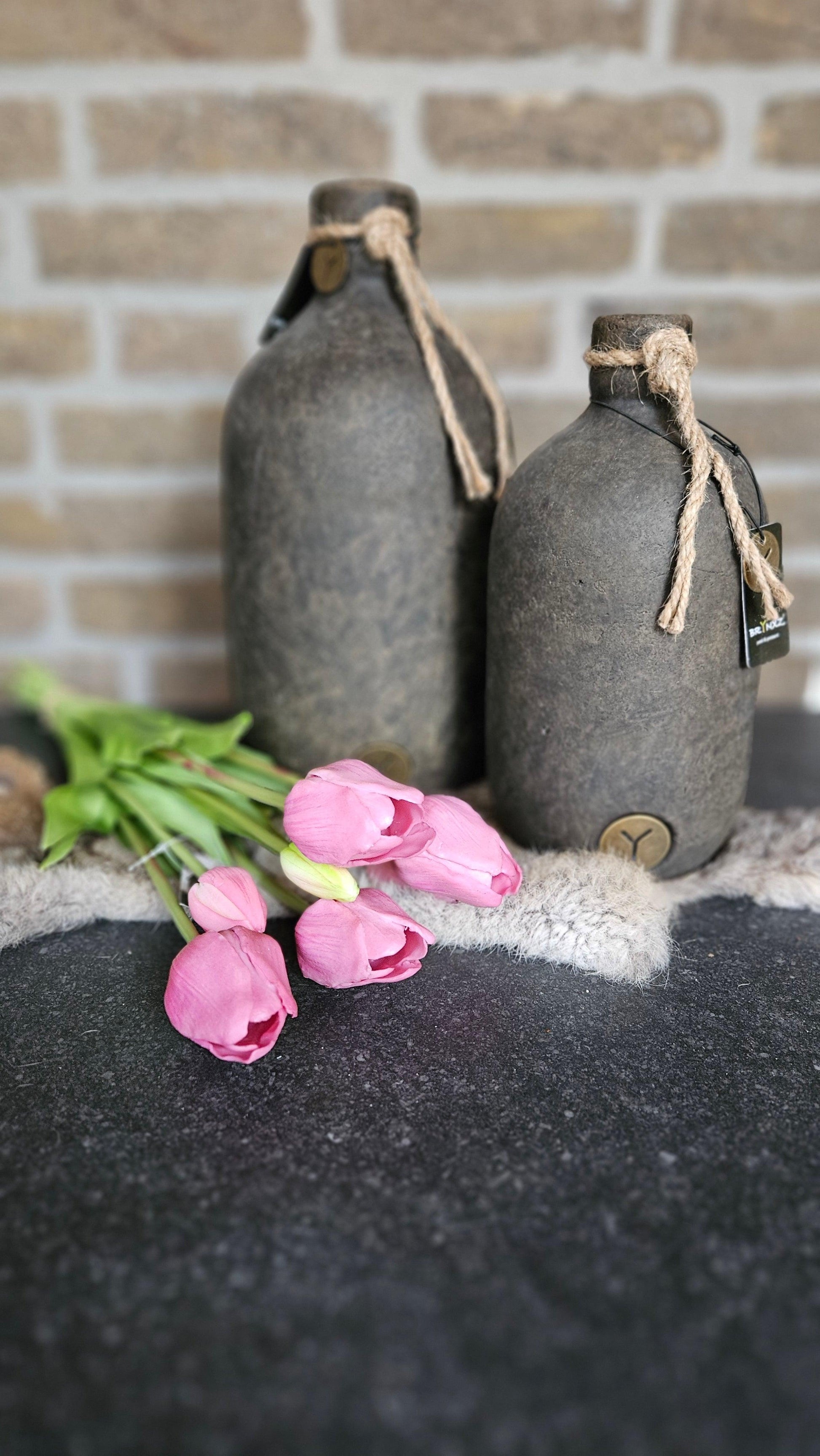 Real Touch Tulpen 46 cm Donker Roze - O zo sfeervol