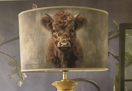 Lampenkap met Schotse Hooglander