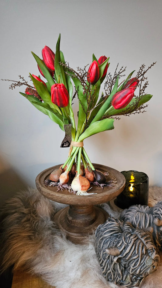 Tulpen Schoof real touch Red O zo sfeervol