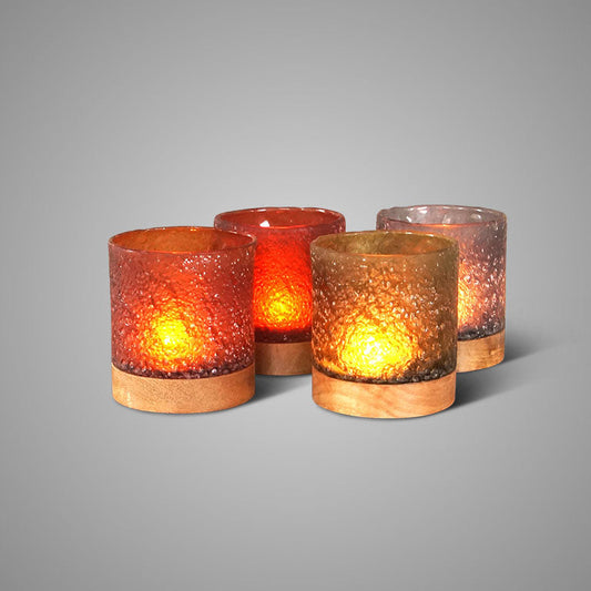 Tealights Woodenbase D.10 H.15