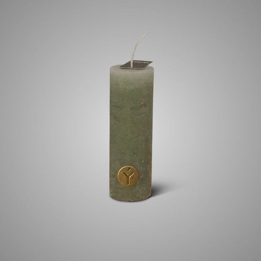 Rustic Candle Sage Green D.5 H.15