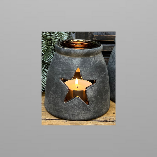 Tealightholder Star Gold D.13 H.12 (1 stuks)