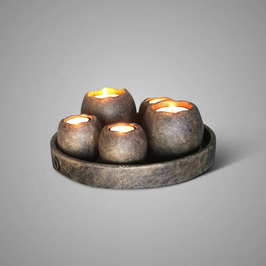 Brynxz Set of 5 Tealightcups on a Plate - Brynxz Online By O zo sfeervol