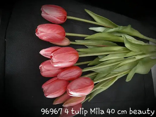 Real Touch Tulpen 40 cm bos van 12 stuks in cadeau doos O zo sfeervol