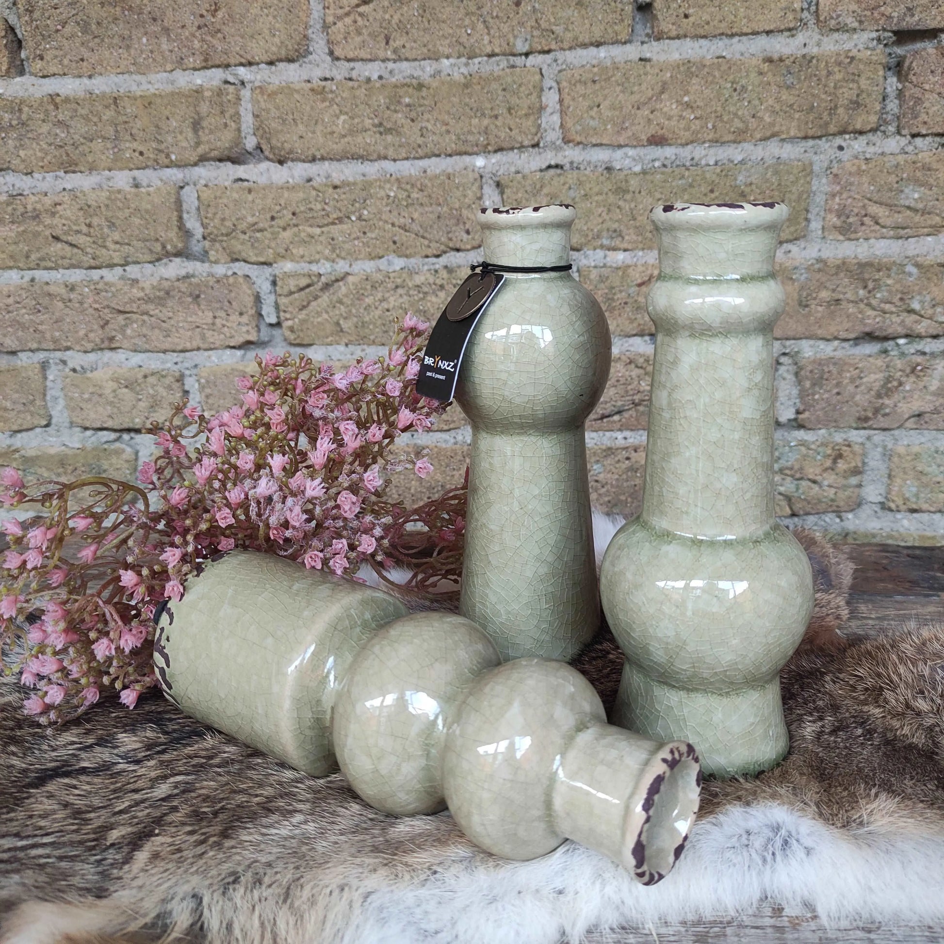 Brynxz Bottles L'AU 2023 Set van 3 – Aardewerk Decoratiefles | Brynxzonline.nl