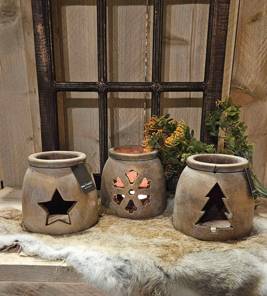 Brynxz Waxinelichthouder Winter – Aardewerk Kandelaar | Brynxzonline.nl