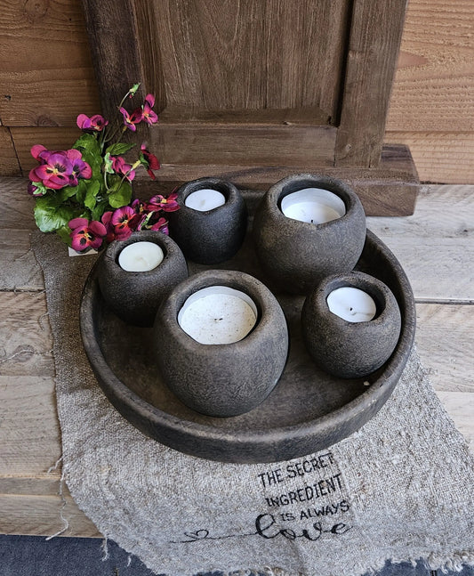 Brynxz Set of 5 Tealightcups on a Plate Brynxz Online