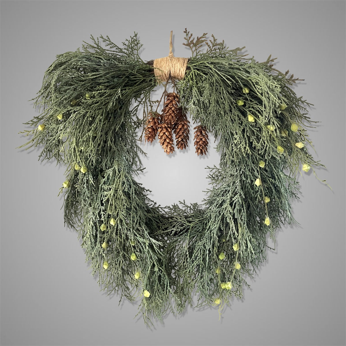 Sylxz Krans Thuja met Dennenappels – Kunstkrans | Brynxzonline.nl