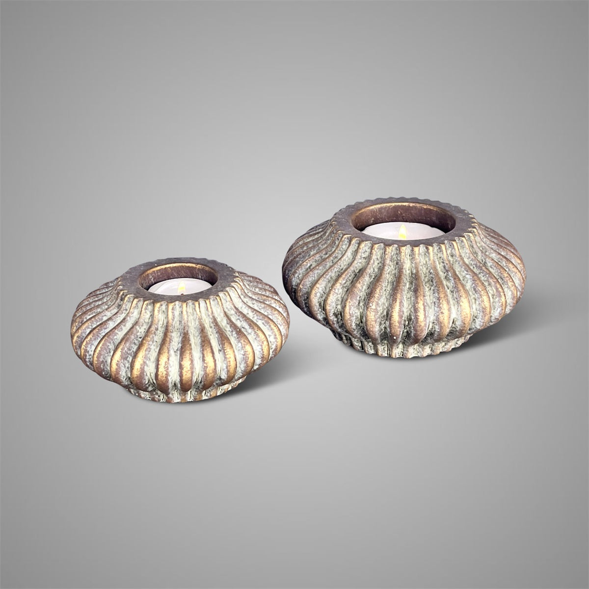 Brynxz Waxinelichthouder UFO Relief set van 2 – Woondecoratie | Brynxzonline.nl