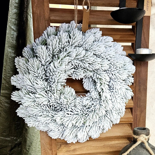 Nobilis Krans Besneeuwd – Landelijke Decoratie Accessoire | Brynxzonline.nl