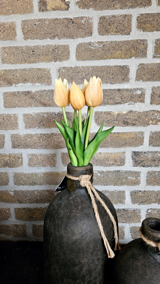 Real Touch Tulpen 25 cm Champagne – Zijden Kunstbloem | Brynxzonline.nl