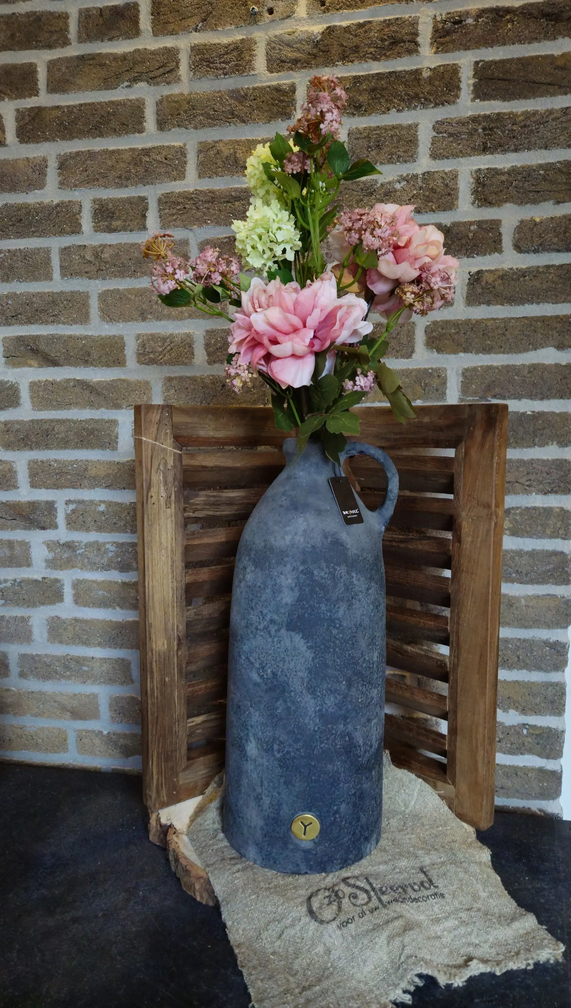Brynxz Bottle One Ear L – Aardewerk Decoratiefles | Brynxzonline.nl