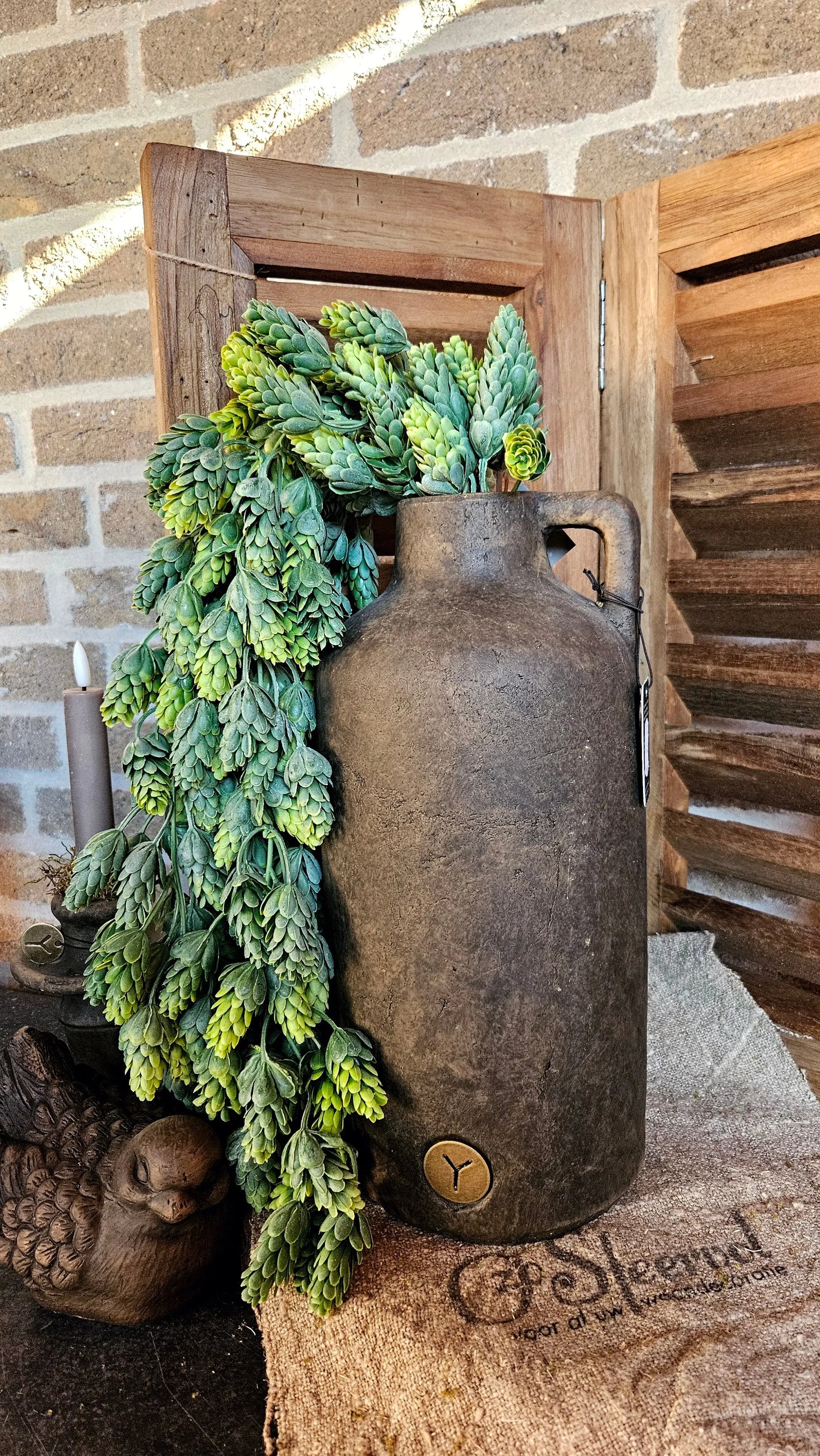 Brynxz Bottle Straight M – Aardewerk Decoratiefles | Brynxzonline.nl