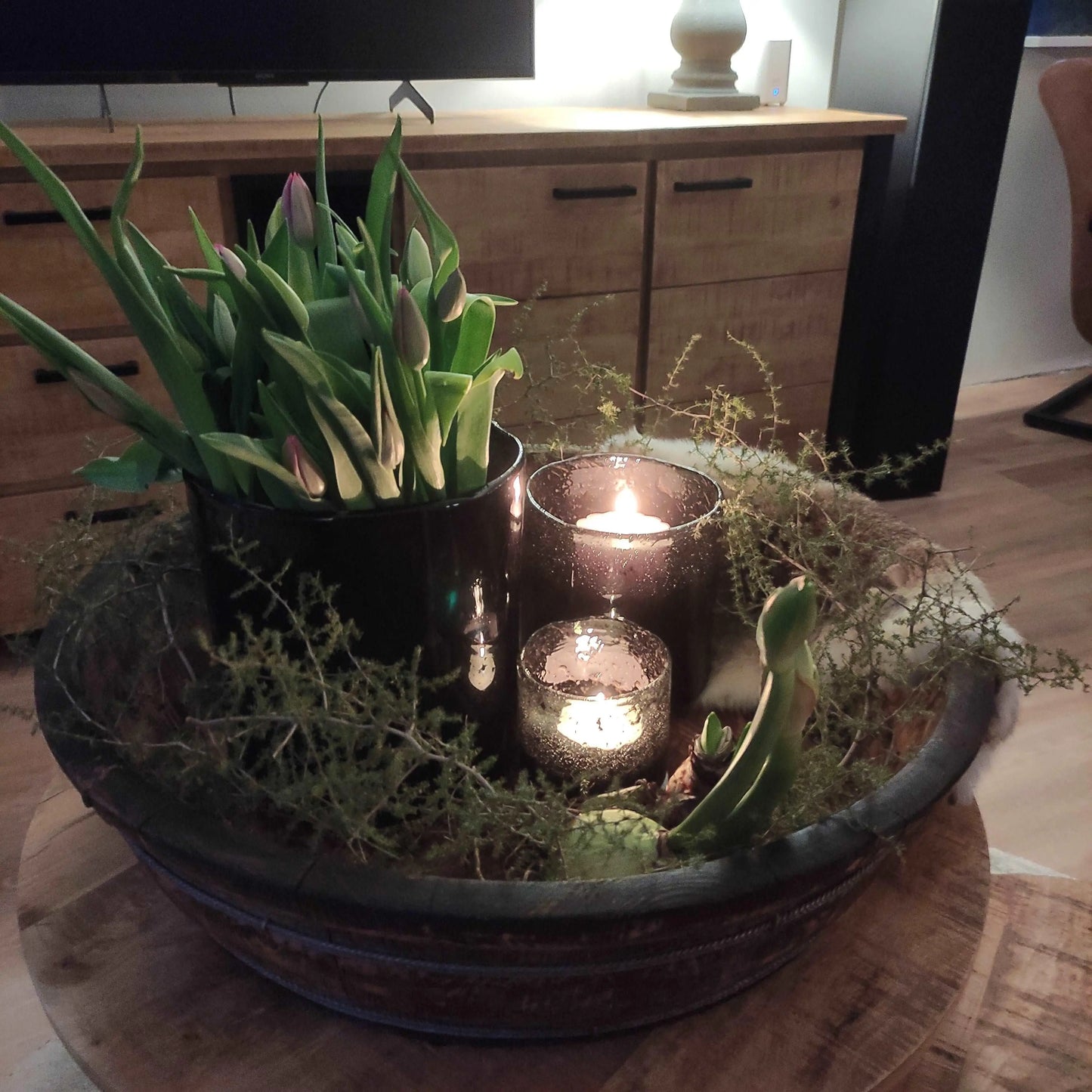 Brynxz Cylinder Atmosphere L close-up – Glazen Windlicht | Brynxzonline.nl