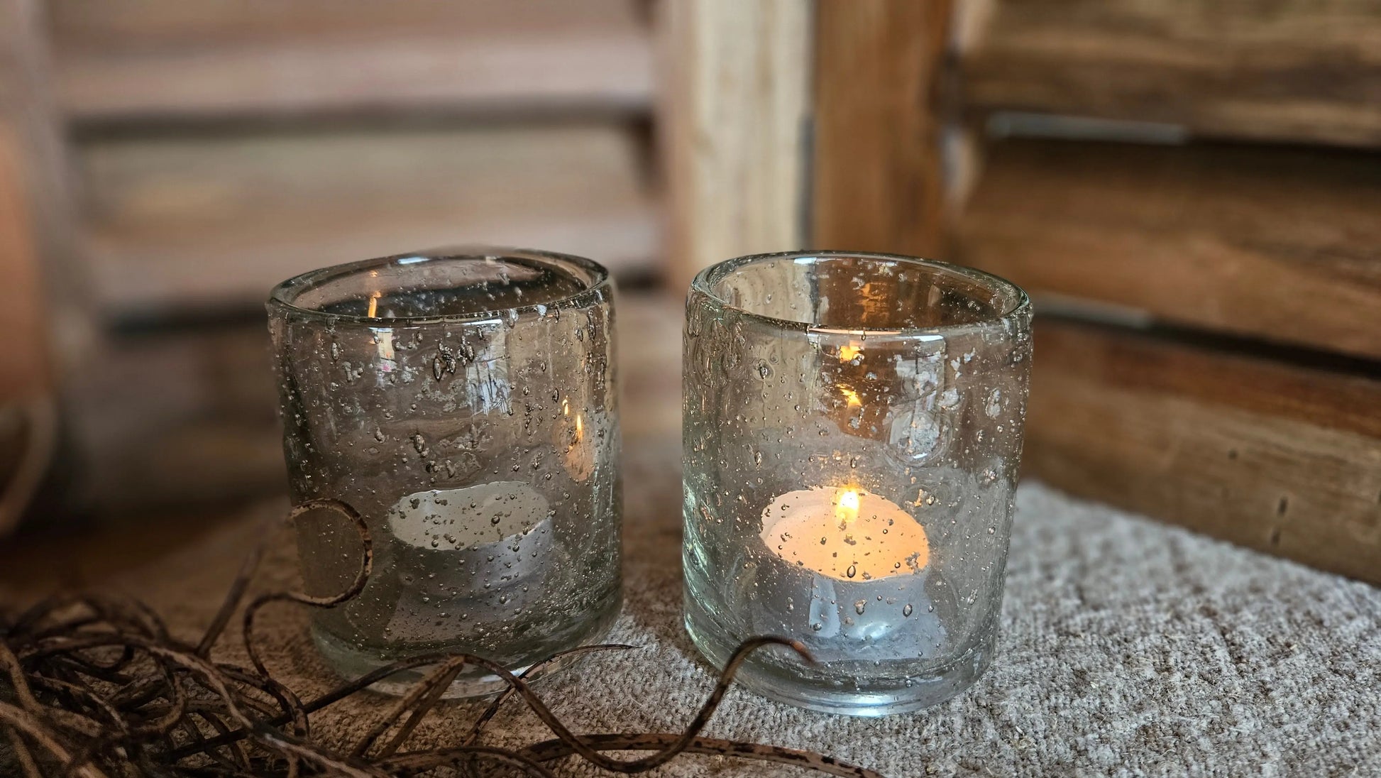 Brynxz Cylinder Atmosphere Vintage Clear S sfeerfoto – Glazen Windlicht | Brynxzonline.nl