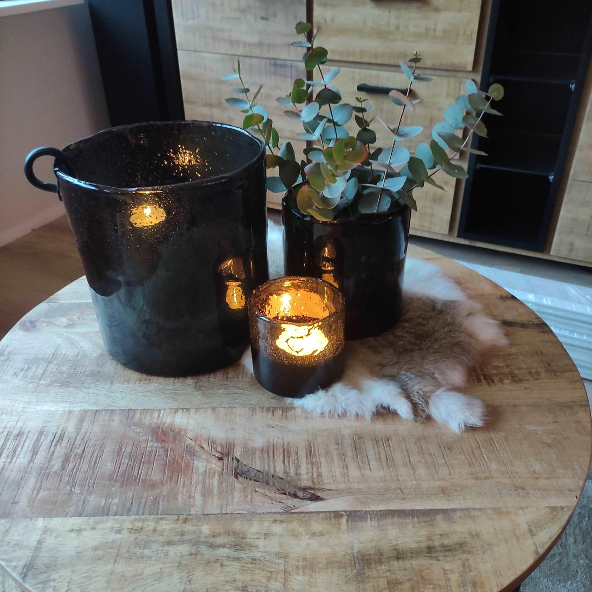 Brynxz Cylinder Atmosphere XL close-up – Glazen Windlicht | Brynxzonline.nl