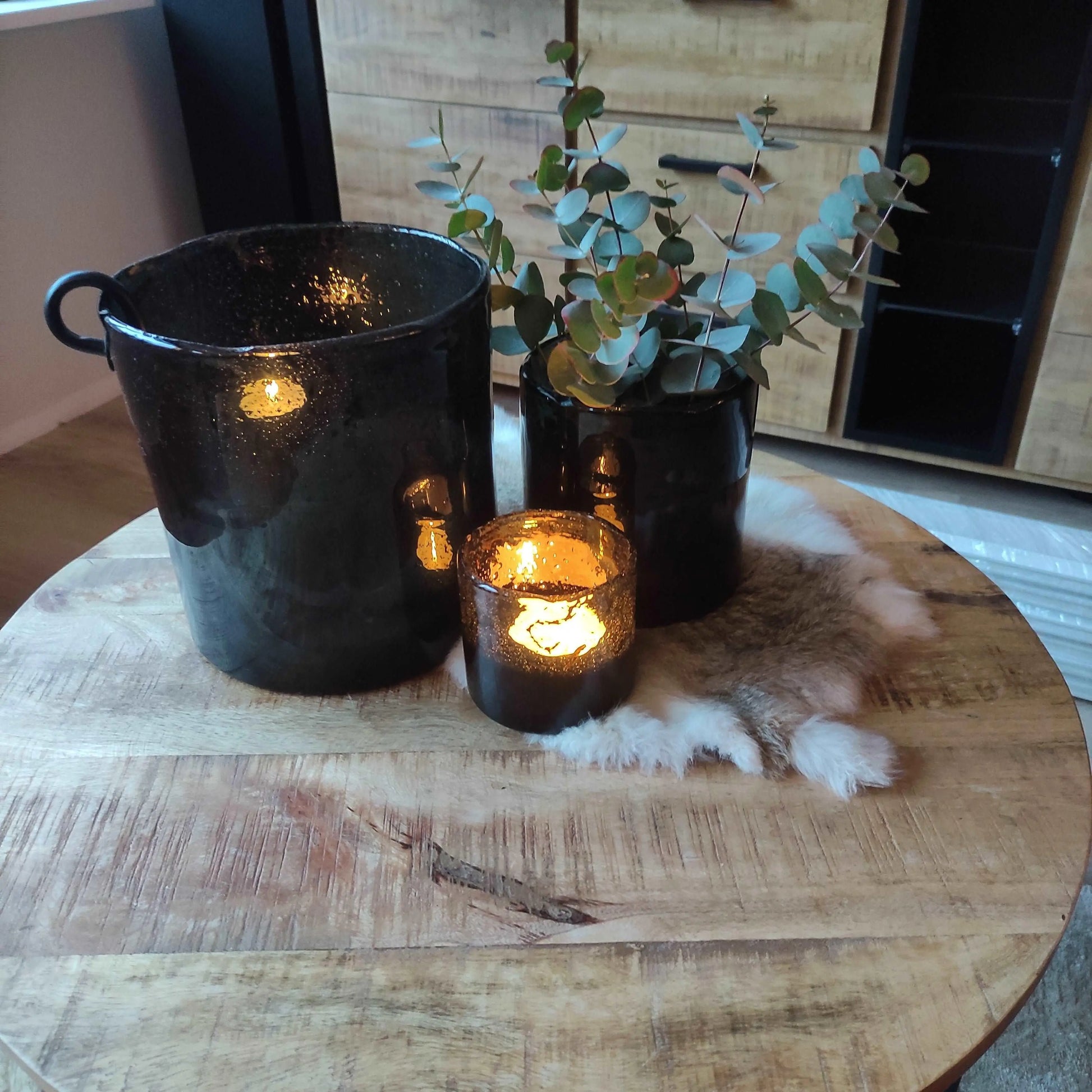 Brynxz Cylinder Atmosphere XL close-up – Glazen Windlicht | Brynxzonline.nl