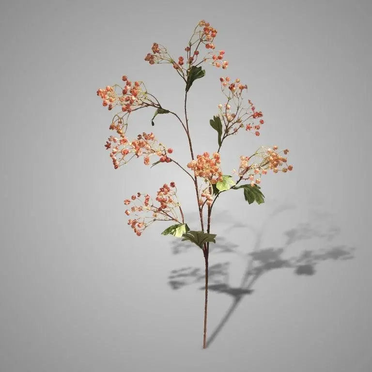 Sylxz Daphne Flowers Spray Red, zijden kunstbloem