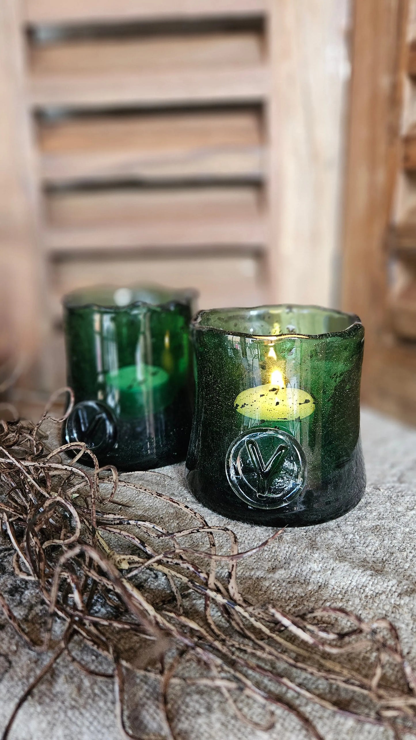 Brynxz Groen Glas Theelichthouder – Brynxz glas | Brynxzonline.nl