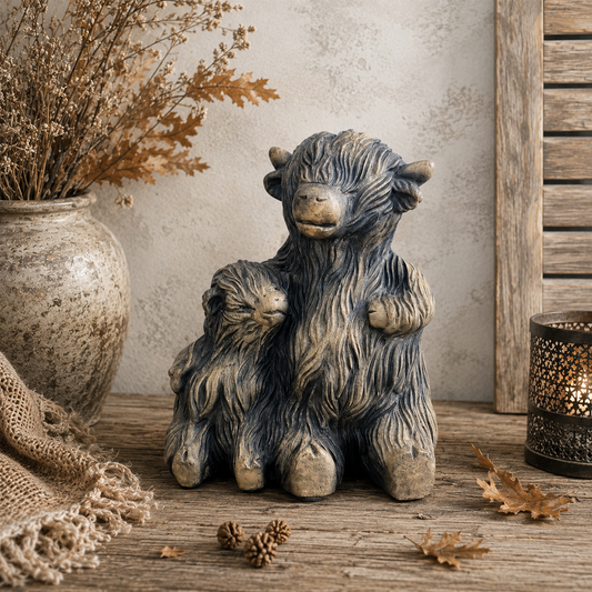 Brynxz Mother and Baby Scotty – beeldje moeder en kalf Schotse hooglander | Brynxzonline.nl