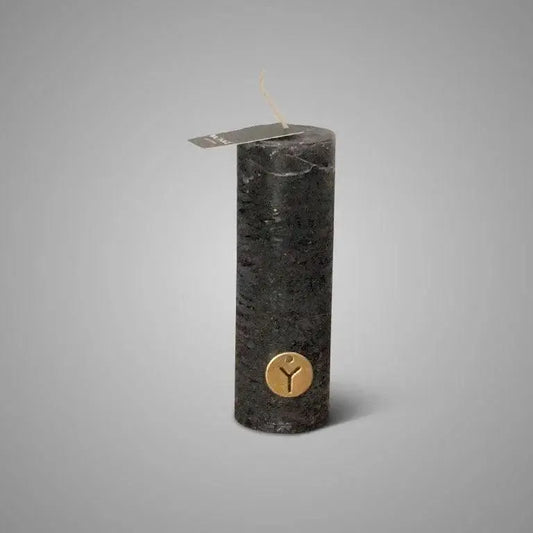 Brynxz Rustic Candle Black 5x15 cm, sfeerkaars
