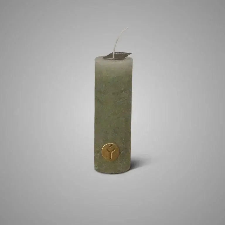 Brynxz Rustic Candle Sage Green 5x15 cm, sfeerkaars