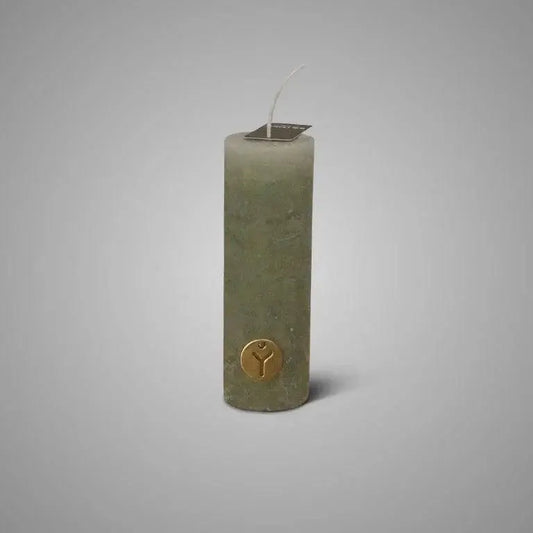 Brynxz Rustic Candle Sage Green 5x15 cm, sfeerkaars