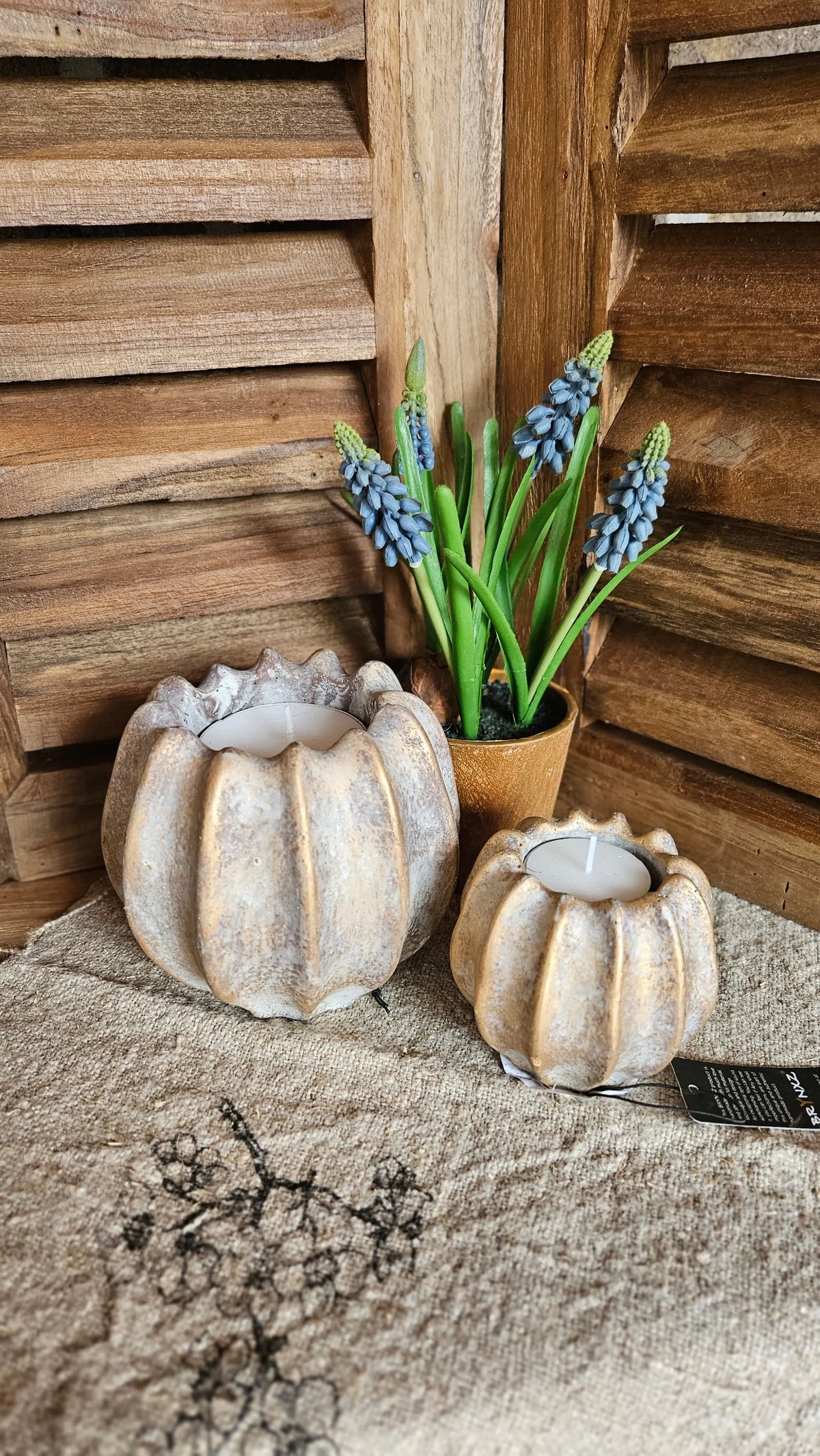 Brynxz set of 2 Tealights Pumpkin – Brynxz waxinelichthouder