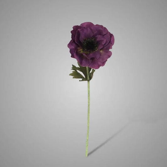 Sylxz Single Anemoon Purple, zijden kunstbloem