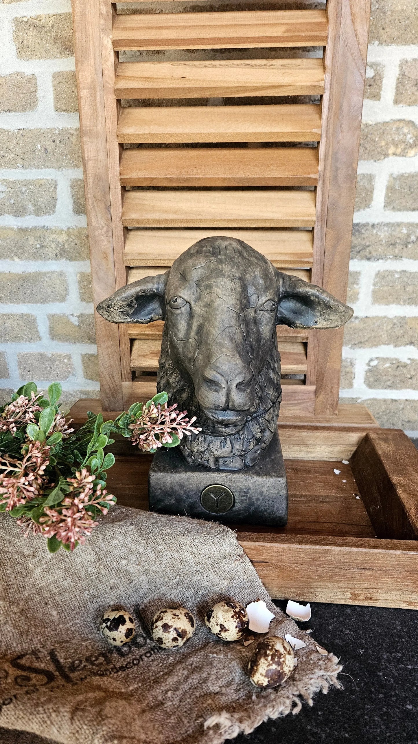Brynxz Statue Sheep Wool – Landelijke Keramiek Decoratie | Brynxzonline.nl