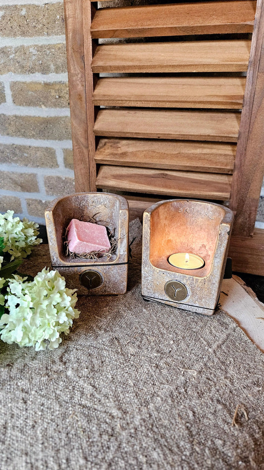 Brynxz Tealight Wall Cosy M, aardewerken wandkandelaar