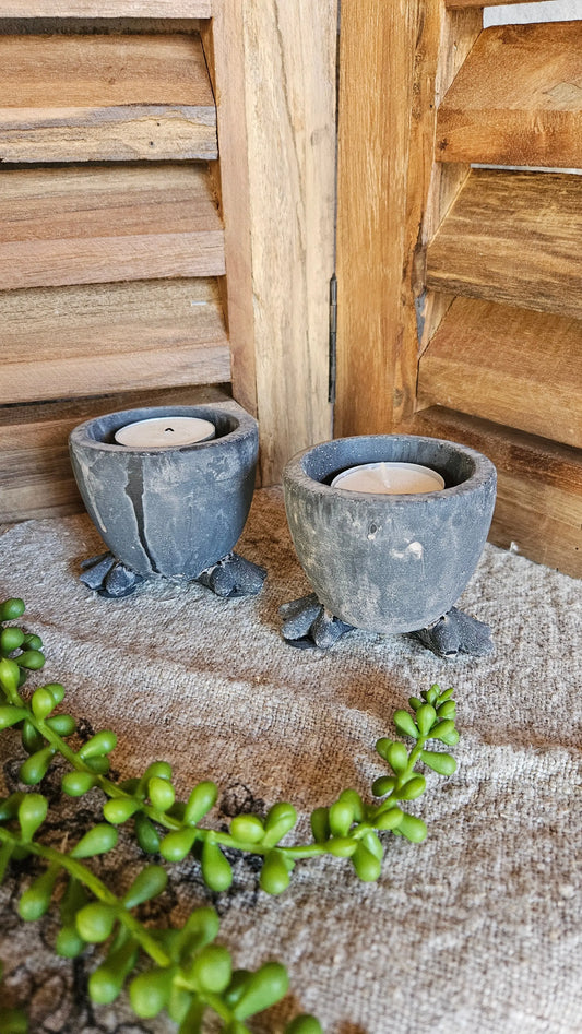 Brynxz Tealightcup Chickenfeet Set van 2 – Aardewerk Kandelaar | Brynxzonline.nl