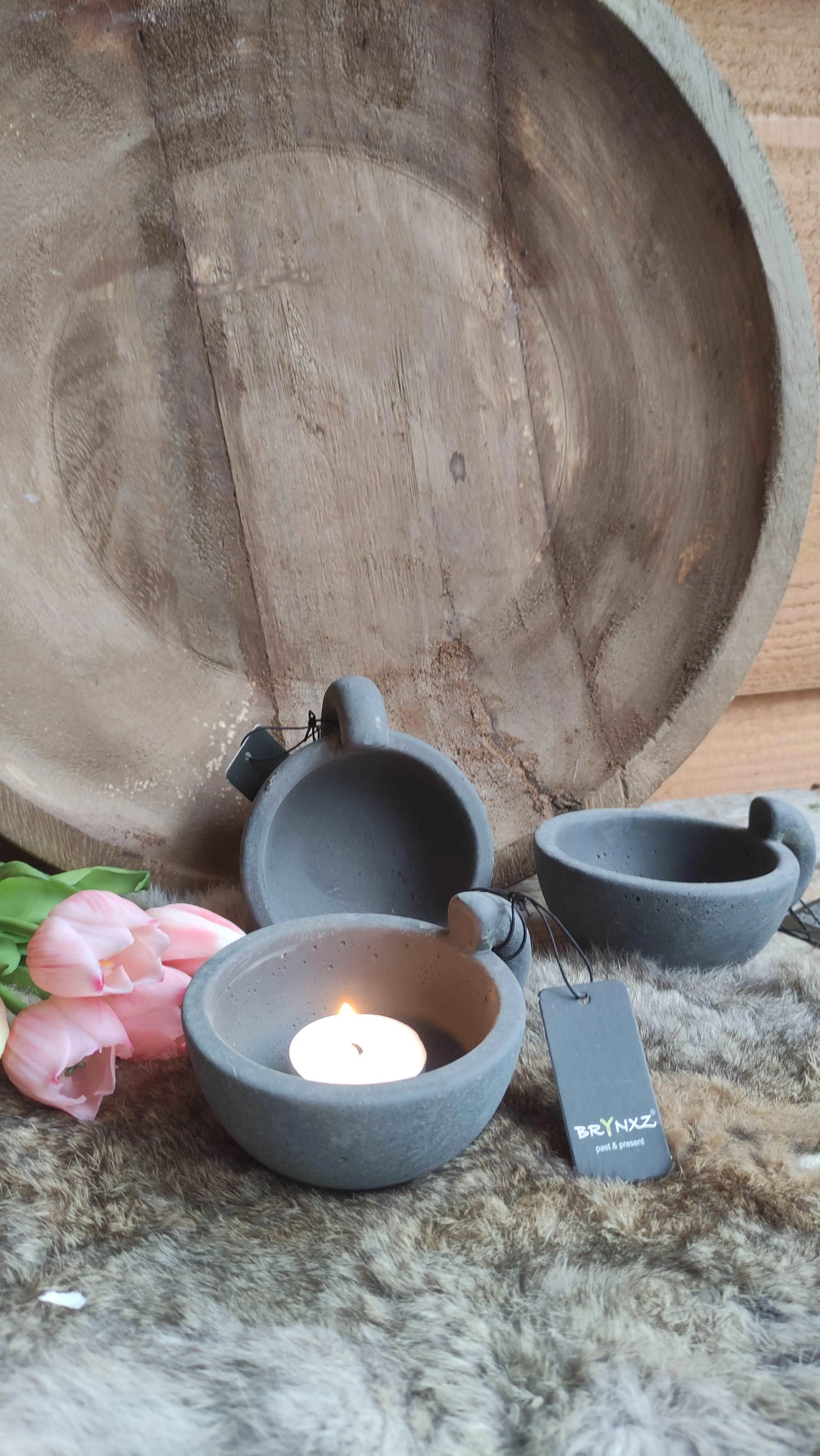 Brynxz Tealightcup Idylle M – Aardewerk Kandelaar | Brynxzonline.nl
