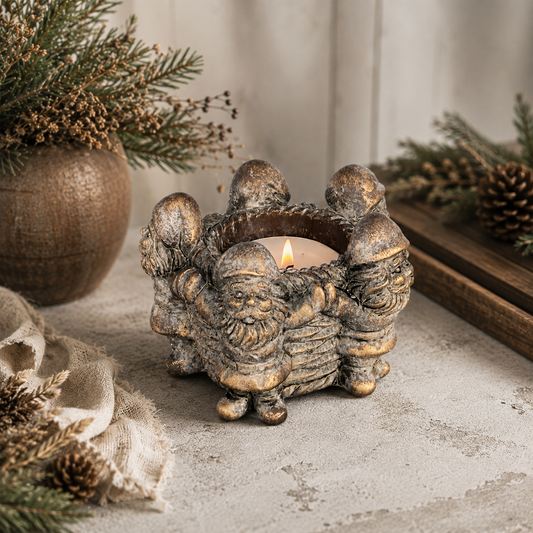 Brynxz Tealightholder Circle of Santaclauses – waxinelichthouder met kerstmannen | Brynxzonline.nl
