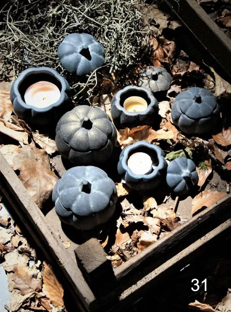 Brynxz Tealightholder Pumpkin Set van 2 sfeerfoto – Aardewerk Kandelaar | Brynxzonline.nl