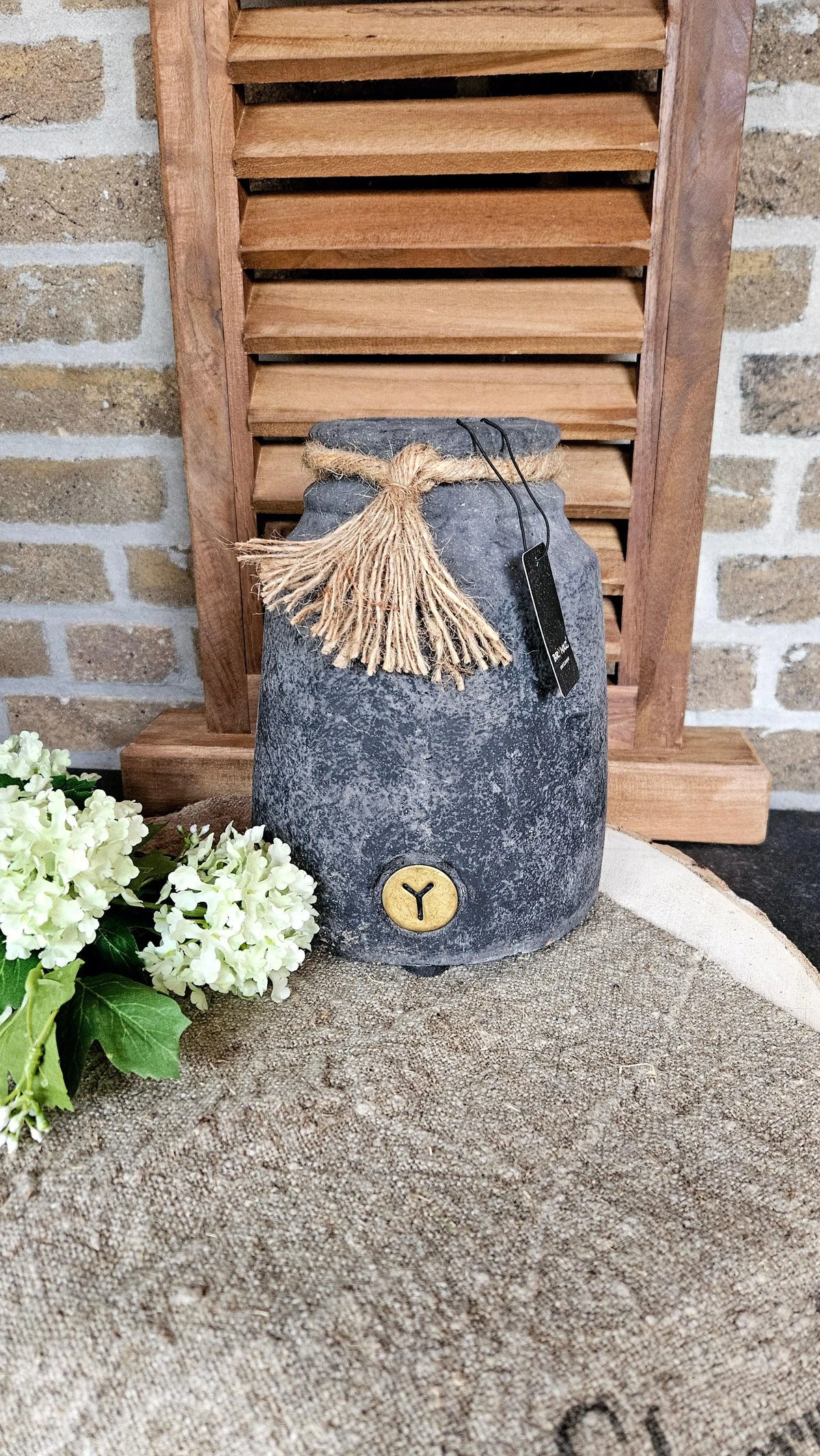 Brynxz Vaas met Touw M – Aardewerk Vaas | Brynxzonline.nl