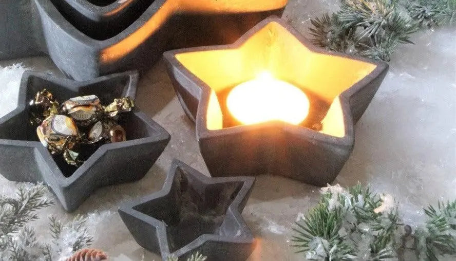 Brynxz X-Star Schaal M close-up – Aardewerk Kerstdecoratie | Brynxzonline.nl