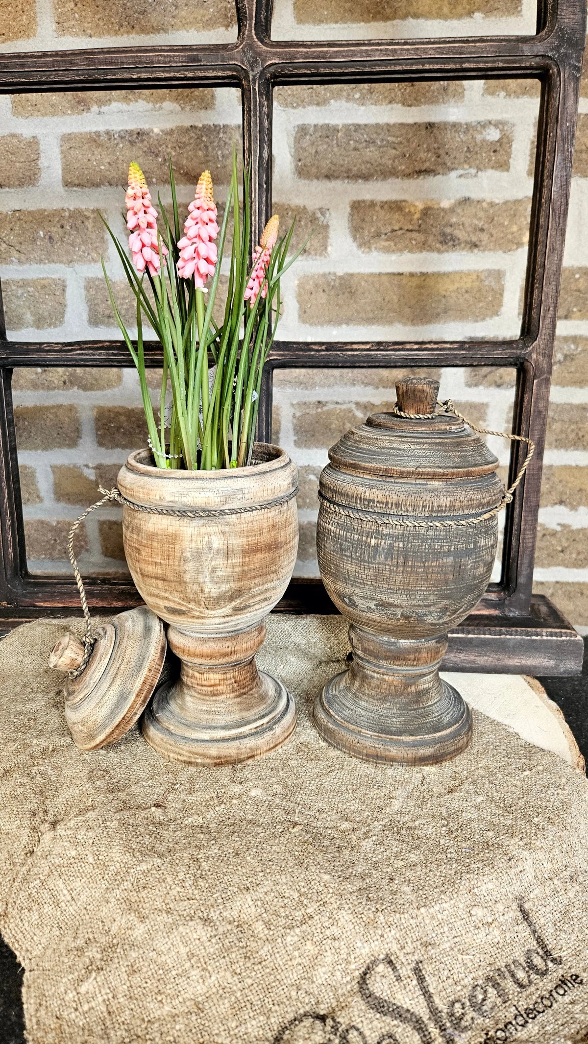 Houten pot met deksel M – houten pot met deksel | Brynxzonline.nl