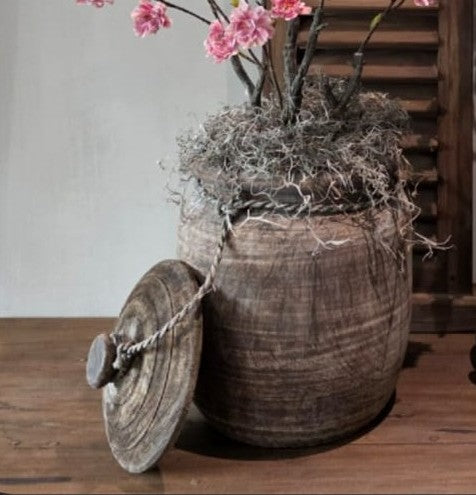 Houten Pot met Deksel XL – houten pot met deksel | Brynxzonline.nl
