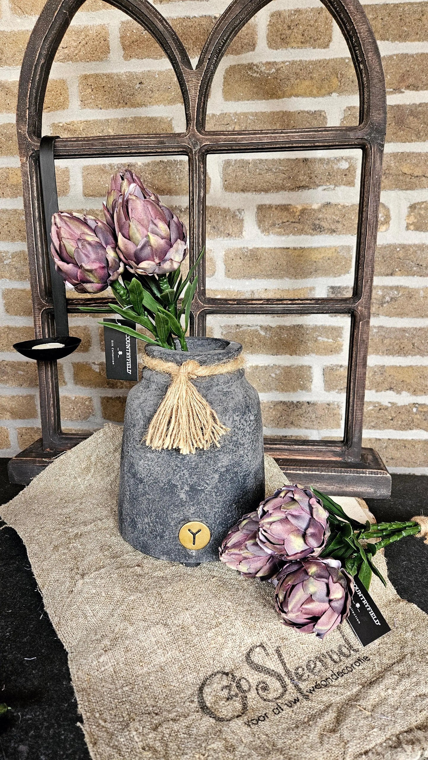 Kunst Artisjokken Bundel van 3 detail – kunstbloemen | Brynxzonline.nl