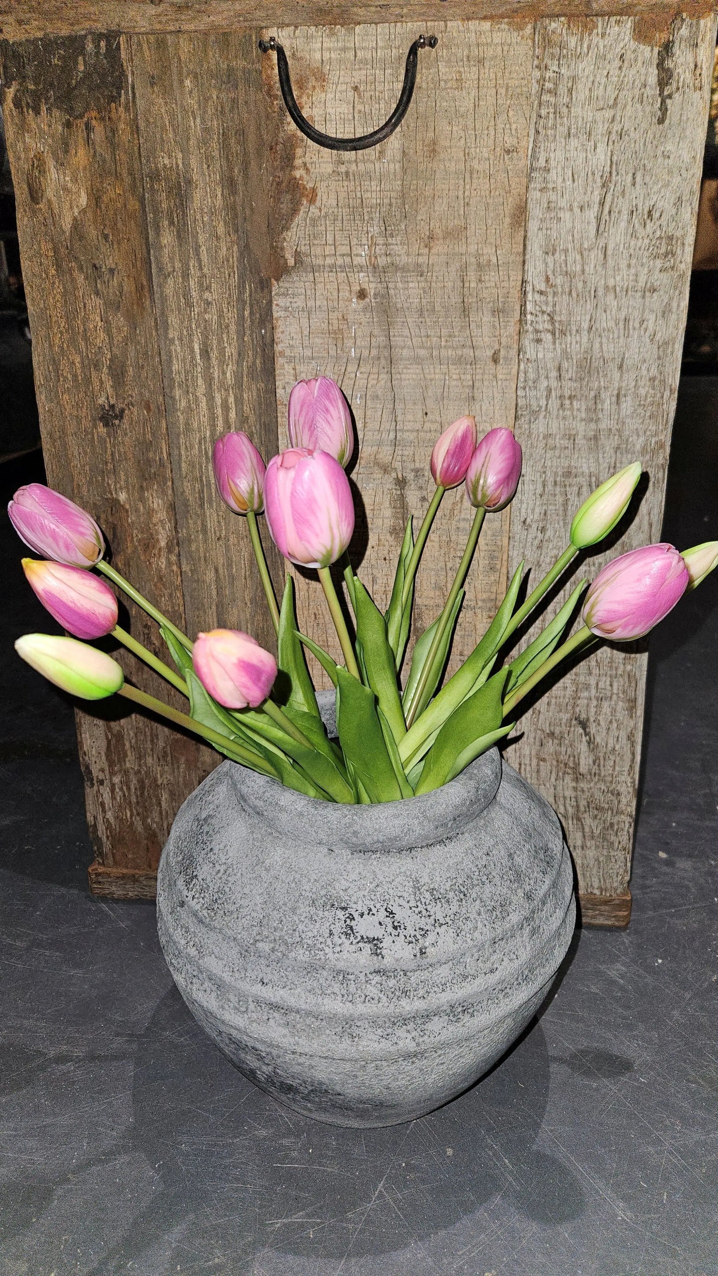 Real Touch Tulpen 40 cm bos van 12 roze – kunst tulpen | Brynxzonline.nl